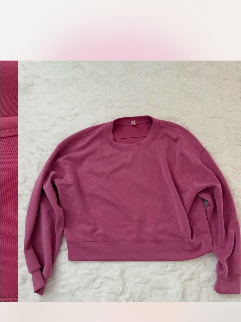Lululemon- soft steam sweatshirt size 8